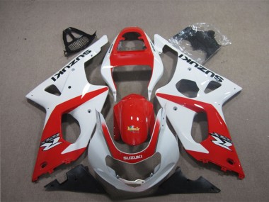 Meilleurs Carénages Moto Suzuki GSXR 1000 2003-2004 - Blanc Rouge