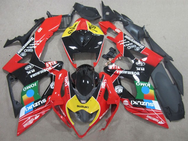 Carénages Moto Suzuki GSXR 1000 2005-2006 - Noir Rouge Jaune Bleu JOMO