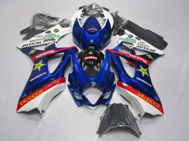 Meilleurs Kits Carénage Moto Suzuki GSXR 1000 2007-2008 - Blanc Bleu Rouge Noir Rockstar