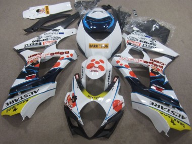 Meilleurs Carénages Moto Suzuki GSXR 1000 2007-2008 - Blanc Rouge Bleu Jaune Dark Dog