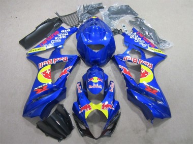 Meilleurs Carénages Moto Suzuki GSXR 1000 2007-2008 - Bleu Jaune Noir Red Bull