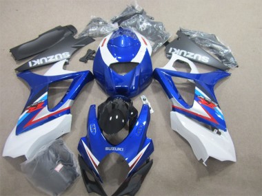 Meilleurs Carénages Moto Suzuki GSXR 1000 2007-2008 - Blanc Bleu Rouge