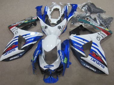 Meilleurs Carénages Moto Suzuki GSXR 1000 2009-2016 - Blanc Bleu Rouge Samsung