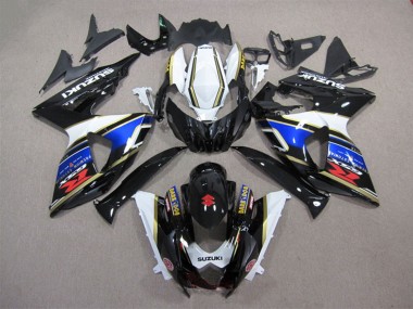 Meilleurs Carénage Moto Suzuki GSXR 1000 2009-2016 - Blanc Bleu Noir Dark Dog
