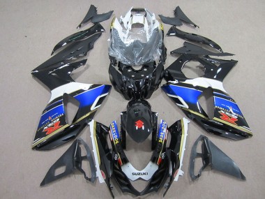 Meilleurs Carénages Moto Suzuki GSXR 1000 2009-2016 - Blanc Bleu Noir Dark Dog