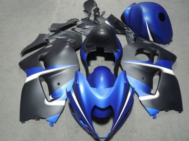 Meilleurs Carénages Moto Suzuki GSXR 1300 Hayabusa 1996-2007 - Bleu Blanc Noir Mat