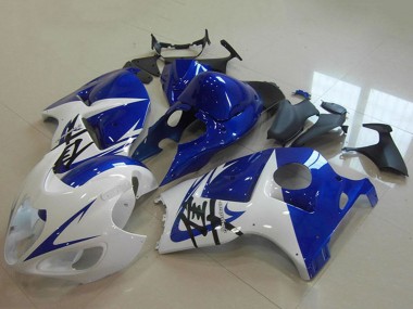 Meilleurs Carénage Moto Suzuki GSXR 1300 Hayabusa 1996-2007 - Blanc Bleu