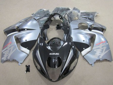 Meilleurs Carénages Moto Suzuki GSXR 1300 Hayabusa 1996-2007 - Noir Mat Argent
