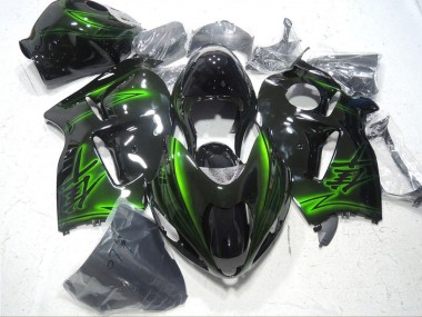 Meilleurs Carénages Moto Suzuki GSXR 1300 Hayabusa 1996-2007 - Noir Brillant Vert