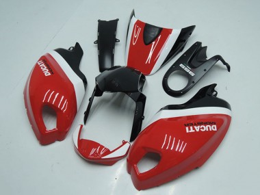 Meilleurs Carénages Moto Ducati Monster 696 2008-2012 - Blanc Rouge Noir Brillant