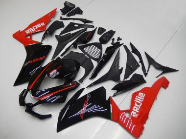 Meilleurs Carénages Moto Aprilia RSV4 1000 2009-2015 - Noir Brillant Rouge
