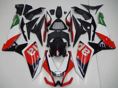Meilleurs Carénages Moto Aprilia RSV4 1000 2009-2015 - Noir Rouge Blanc
