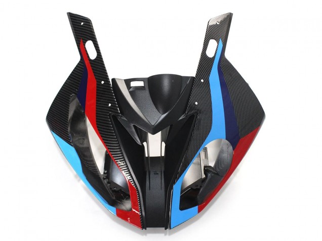 Carénages Moto BMW S1000RR 2015-2016 - Bleu Rouge Fibre de Carbone