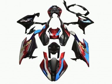 Meilleurs Carénage Moto BMW S1000RR 2019-2022 - Noir Bleu Rouge Or