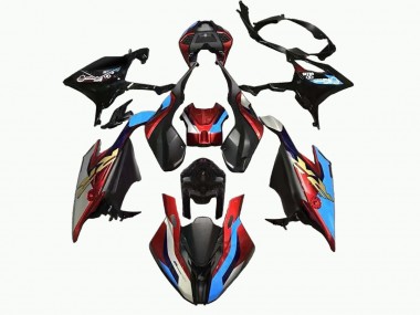 Meilleurs Carénage Moto BMW S1000RR 2019-2022 - Noir Bleu Rouge Or