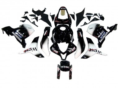 Meilleurs Carénages Moto Honda CBR600RR 2009-2012 - Noir Brillant Blanc West
