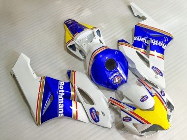Meilleurs Carénages Moto Honda CBR1000RR 2004-2005 - Blanc Bleu Jaune Rothmans