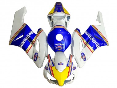 Meilleurs Carénages Moto Honda CBR1000RR 2004-2005 - Blanc Bleu Jaune Rothmans