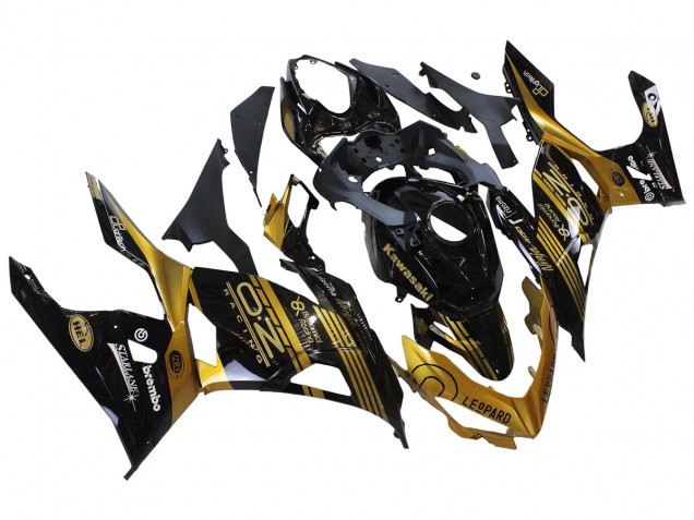 Carénages Moto Kawasaki EX400 2018-2024 - Or Noir Brillant