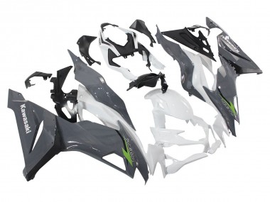 Meilleurs Carénages Moto Kawasaki ZX6R 2019-2022 - Blanc Gris Vert