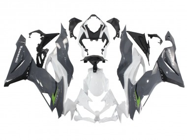 Meilleurs Carénages Moto Kawasaki ZX6R 2019-2022 - Blanc Gris Vert