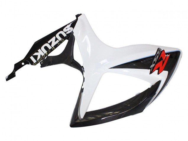 Carénages Moto Suzuki GSXR 600/750 2006-2007 - Noir Blanc Fibre de Carbone Style