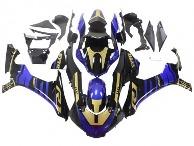 Meilleurs Carénages Moto Yamaha YZF R1 2015-2019 - Bleu Or Noir