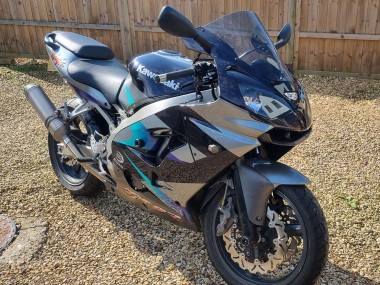 Meilleurs Carénages Moto Kawasaki Ninja ZX9R 2002-2003 - Bleu Argent