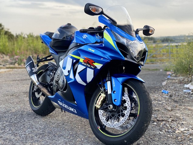 Carénages Moto Suzuki GSXR 1000 2009-2016 - Bleu Vert Blanc