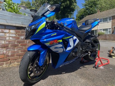 Meilleurs Carénages Moto Suzuki GSXR 1000 2009-2016 - Bleu Vert Blanc