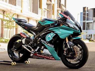 Meilleurs Carénages Moto Yamaha YZF R6 2008-2016 - Vert Clair Blanc Noir Petronas