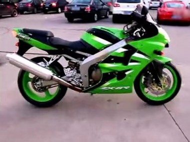 Meilleurs Carénage Moto Kawasaki ZX6R 2000-2002 - Vert Blanc Noir
