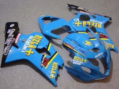 Meilleurs Carénages Moto Suzuki GSXR 750 2004-2005 - Bleu Or Noir Motul Rizla