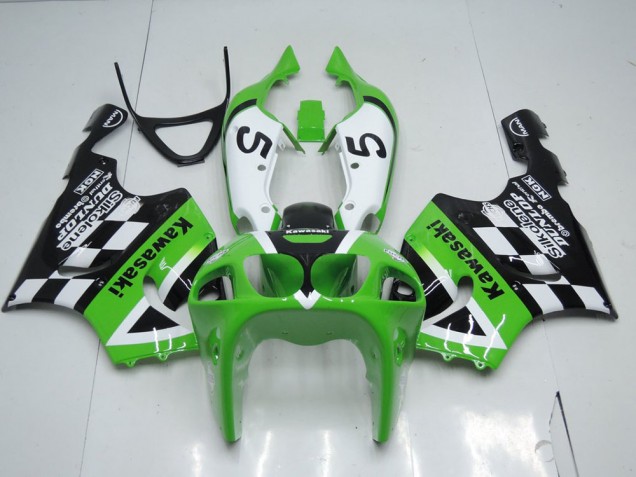Carénage Moto ZX7R 1996-2003 - Vert Noir et Blanc