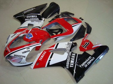 Carénage Moto Yamaha R1 1998-1999 - Noir Rouge Décalque