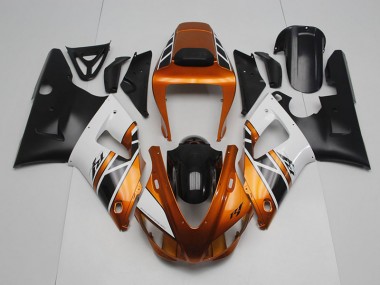 Carénage Moto Yamaha R1 1998-1999 - Or Blanc Noir