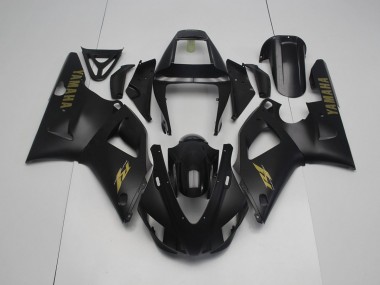 Carénage Moto Yamaha R1 1998-1999 - Noir Mat Jaune