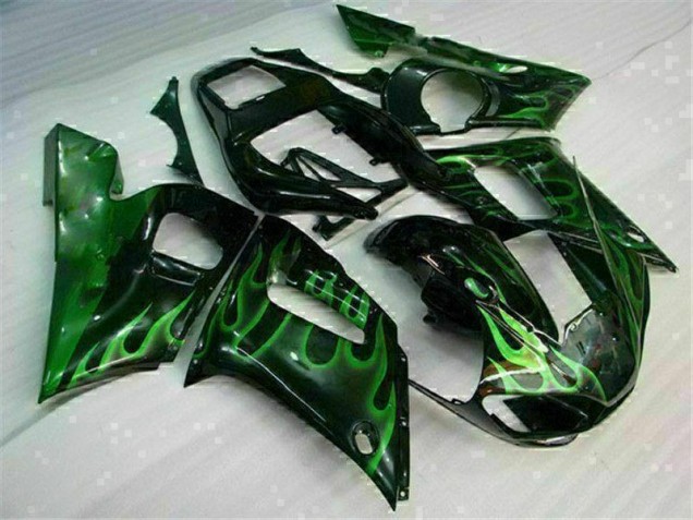 Carénage Moto Yamaha R6 1998-2002 - Vert Noir Carénage Moto Yamaha R6 1998-2002 - Vert Noir