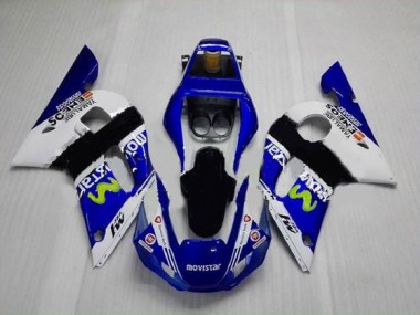 Carénage Moto Yamaha R6 1998-2002 - Bleu Vert Blanc