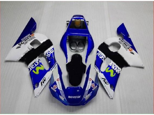 Carénage Moto Yamaha R6 1998-2002 - Bleu Vert Blanc Carénage Moto Yamaha R6 1998-2002 - Bleu Vert Blanc