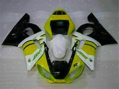 Carénage Moto Yamaha R6 1998-2002 - Jaune Blanc