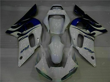 Carénages Moto Yamaha R6 1998-2002 - Blanc Bleu