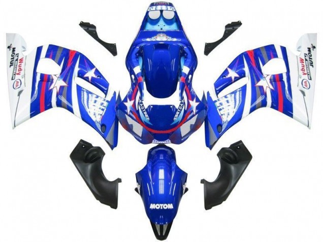 Carénage Moto Yamaha R6 1998-2002 - Bleu Blanc Star Fiat Carénage Moto Yamaha R6 1998-2002 - Bleu Blanc Star Fiat