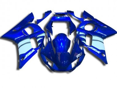 Carénage Moto Yamaha R6 1998-2002 - Bleu et Blanc