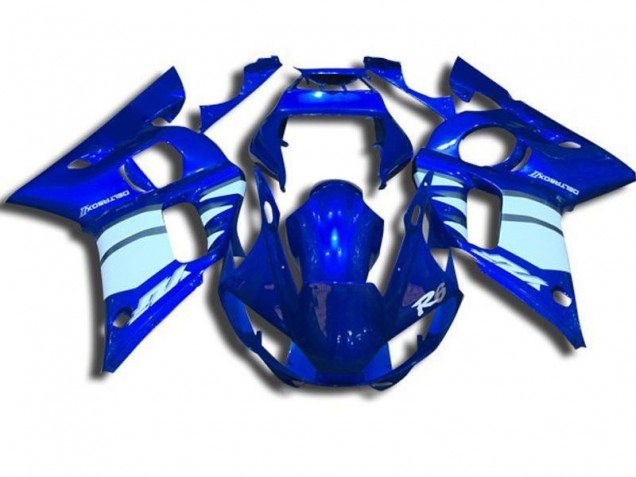 Carénage Moto Yamaha R6 1998-2002 - Bleu et Blanc Carénage Moto Yamaha R6 1998-2002 - Bleu et Blanc
