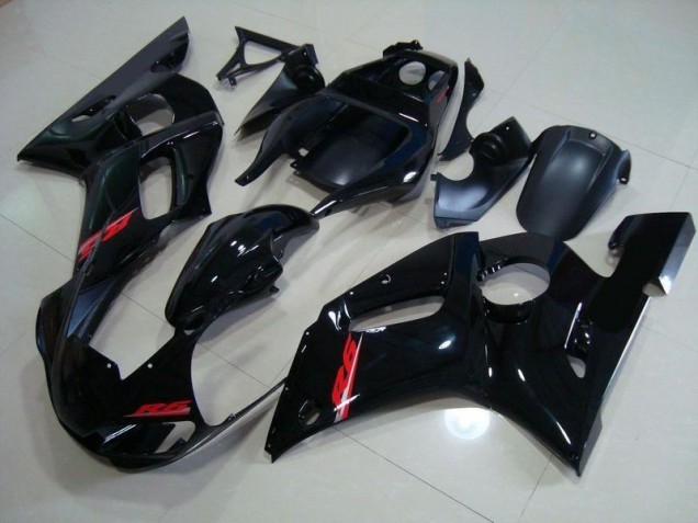 Carénage Moto Yamaha R6 1998-2002 - Noir Brillant Rouge Décalque Carénage Moto Yamaha R6 1998-2002 - Noir Brillant Rouge Décalque