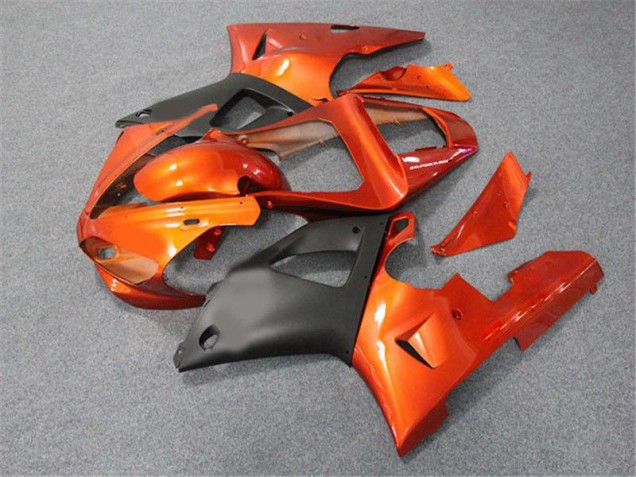 Carénage Moto Yamaha R1 2000-2001 - Orange Noir Carénage Moto Yamaha R1 2000-2001 - Orange Noir