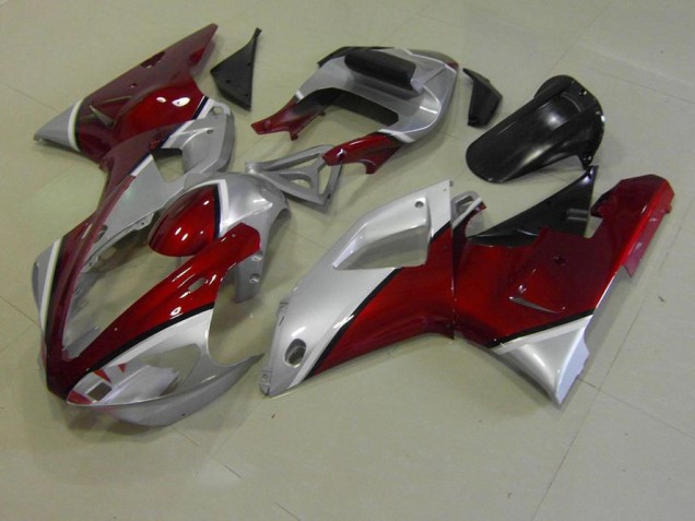 Carénage Moto Yamaha R1 2000-2001 - Rouge et Argent Carénage Moto Yamaha R1 2000-2001 - Rouge et Argent