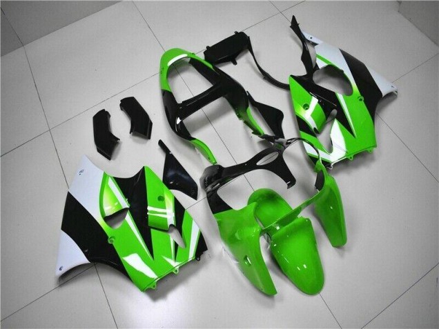 Carénage Moto ZX6R 2000-2002 - Vert Blanc Noir Carénage Moto ZX6R 2000-2002 - Vert Blanc Noir