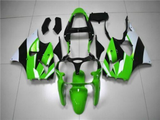 Carénage Moto ZX6R 2000-2002 - Vert Blanc Noir Carénage Moto ZX6R 2000-2002 - Vert Blanc Noir